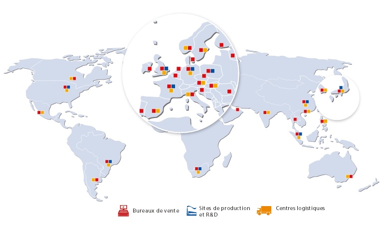 HellermannTyton présence mondiale