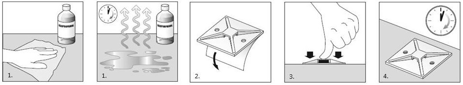 Embases adhésives, embases colliers de serrage, clips adhésifs pour colliers de serrage, embases pour colliers, attache-câble adhésif