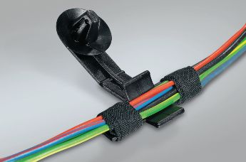 Clips à enrubanner avec pied ancre à déport de la série SOC