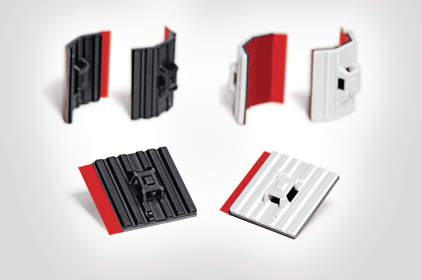 Embases adhésives, embases colliers de serrage, clips adhésifs pour colliers de serrage, embases pour colliers, attache-câble adhésif