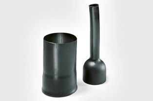 Pièces moulées thermorétractables en forme de bulbe