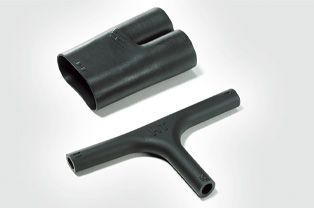 Pièces moulées thermorétractables en T