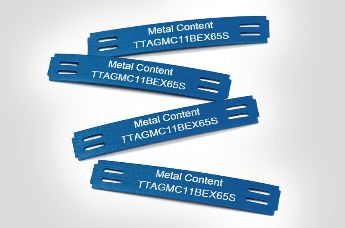 Etiquettes d'identification de câbles détectables avec fragments métalliques