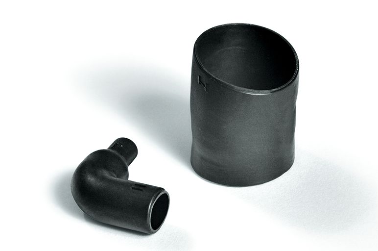 Pièces thermorétractables à angle droit - Helashrink série 1100, sans lèvre