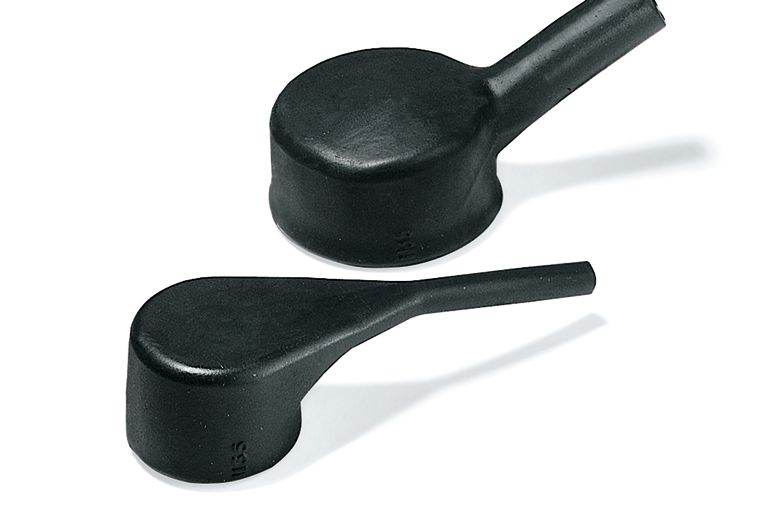 Pièces thermorétractables à angle droit - Helashrink série 1100, avec lèvre, à encombrement réduit, fort taux de rétreint, homologuées VG