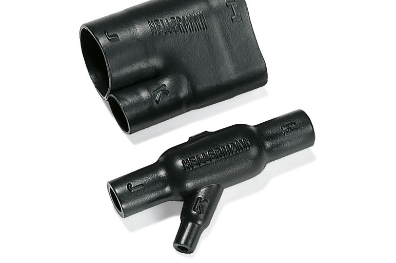 Pièces de dérivation thermorétractables en T - Helashrink série 1300, 30° et 45°, homologuées VG