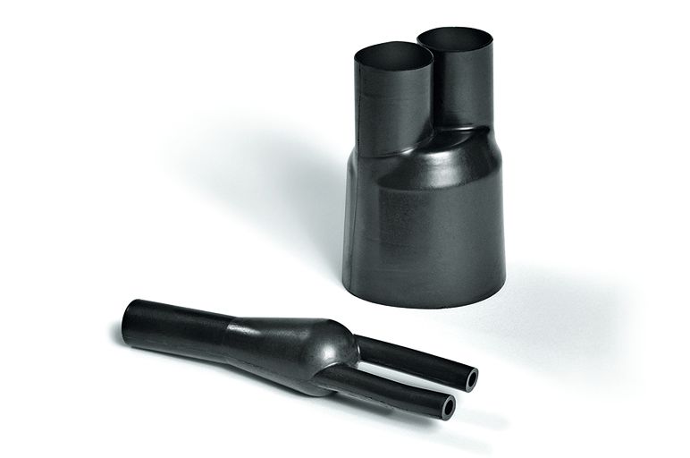 Pièces de dérivation thermorétractables, 2 sorties - Helashrink série 200, en ligne, basse tension