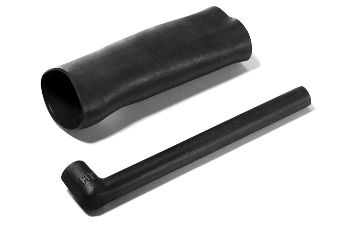 Pièces thermorétractables à encombrement réduit, à angle droit - Helashrink série 333F, avec lèvre adaptable