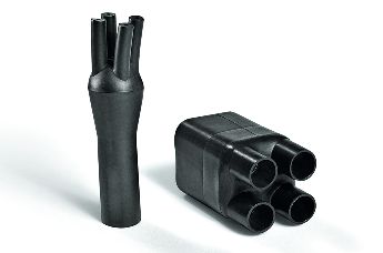 Pièces de dérivation thermorétractables, 4 sorties - Helashrink série 400, en ligne, basse tension