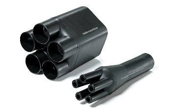 Pièces de dérivation thermorétractables, 5 sorties - Helashrink série 500, en ligne, basse tension