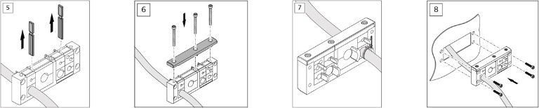 Comment installer le système de passe-câbles VarioPlate, étapes 5 à 8