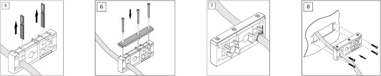 Comment installer le système de passe-câbles VarioPlate, étapes 5 à 8