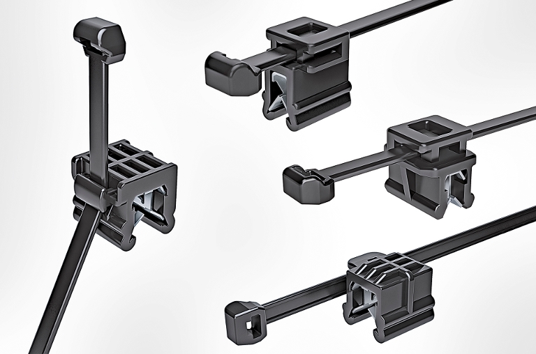 Clips de fixation de câbles pour les bords de tôle et les différentes sens de routage