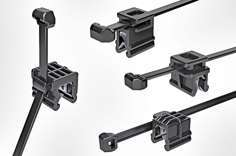 Clips de fixation de câbles pour les bords de tôle et les différentes sens de routage